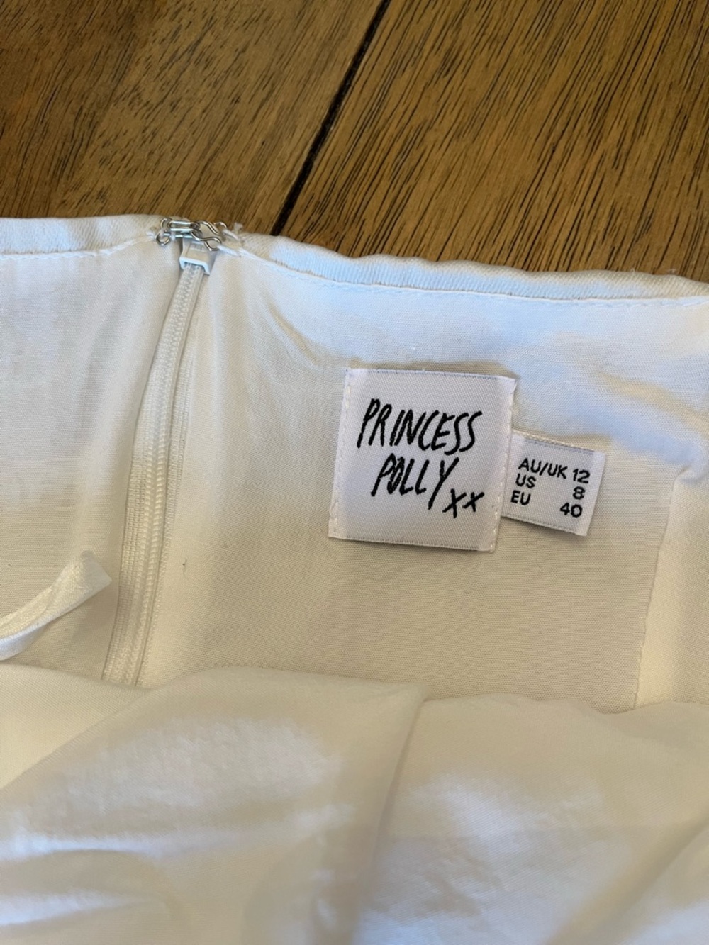 Princess Polly White Fringe Mini Dress with Adjustable Straps Size 8 - Picture 5 of 9